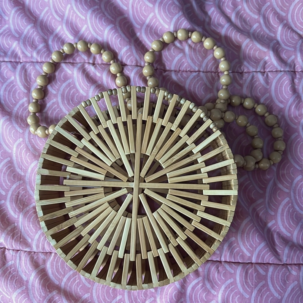 Wooden Circle Bag